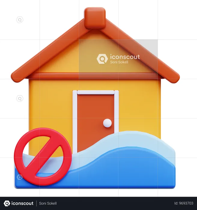 No Flooding  3D Icon