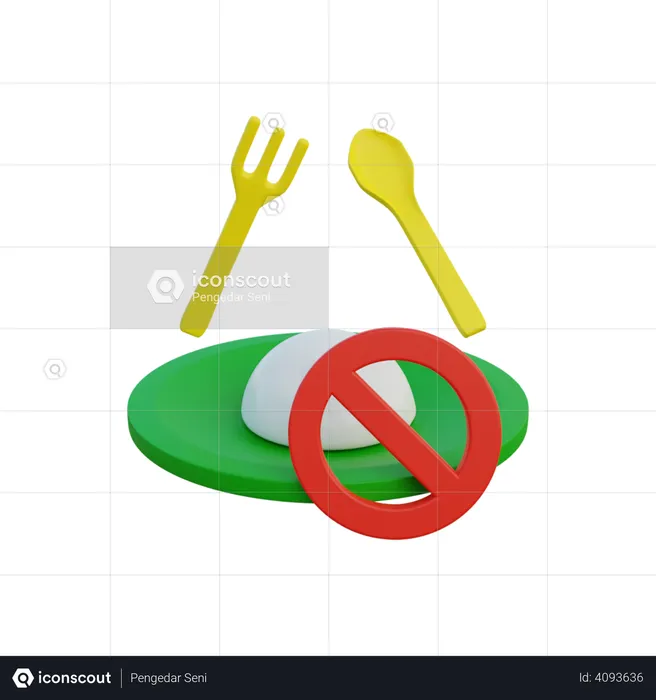 No Food  3D Icon