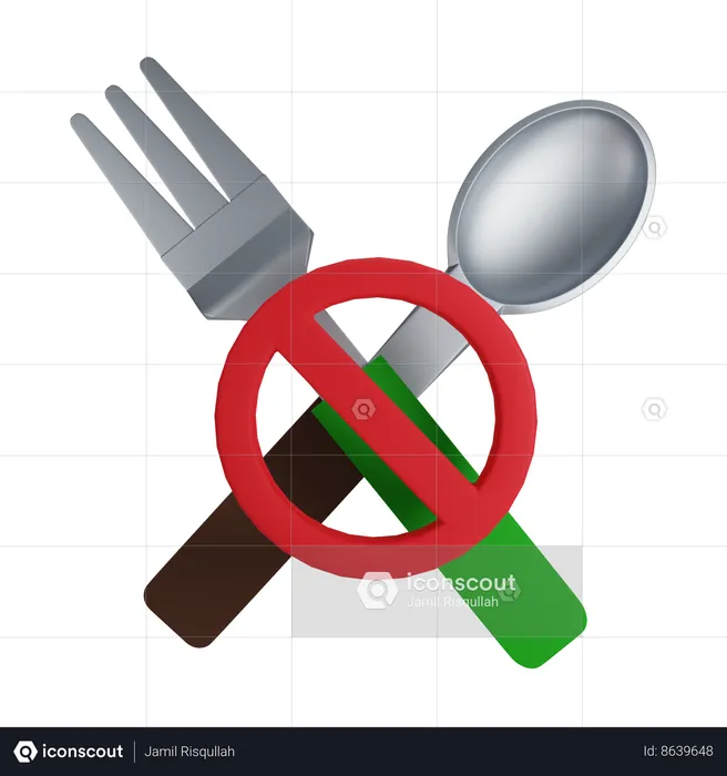 No Food  3D Icon