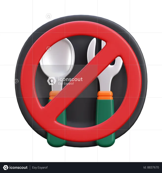 No Food  3D Icon