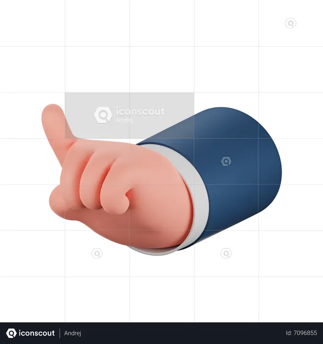 No Gesture Hand  3D Icon