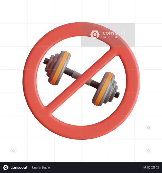 No hay gimnasio  3D Icon