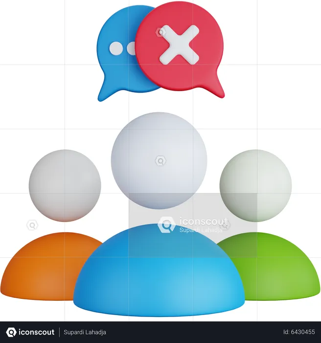 No Group Talk  3D Icon