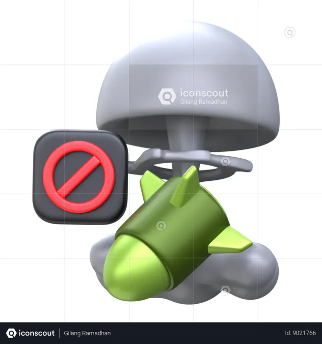 No a la guerra  3D Icon