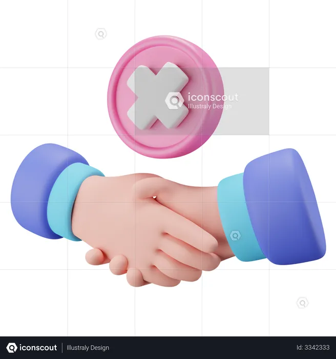 No Handshake  3D Icon