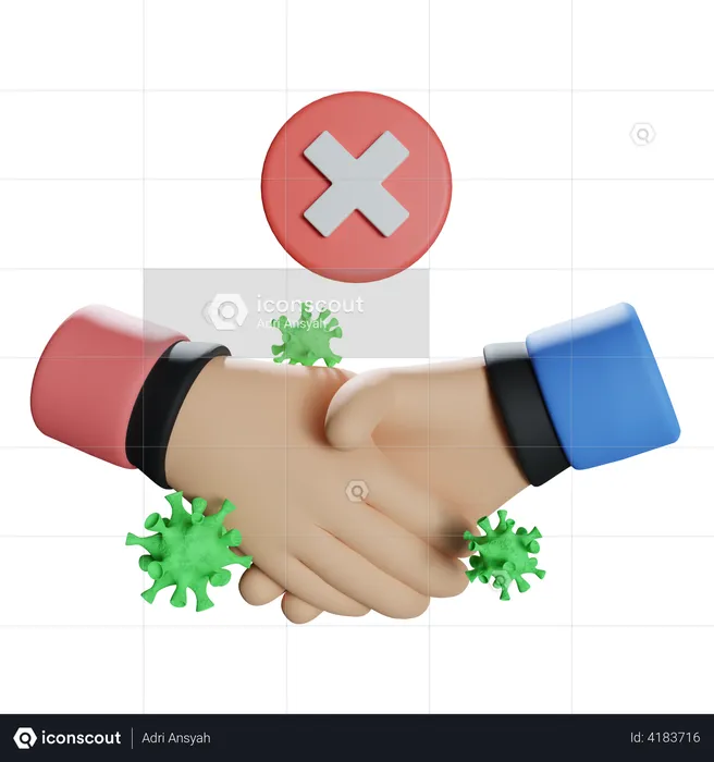 No Handshake  3D Illustration