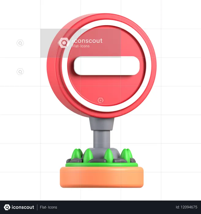 No hay entrada  3D Icon
