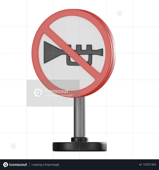 No Horn  3D Icon