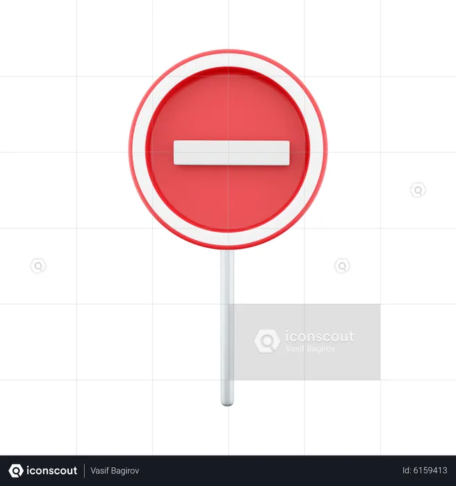 No Input Sign  3D Icon