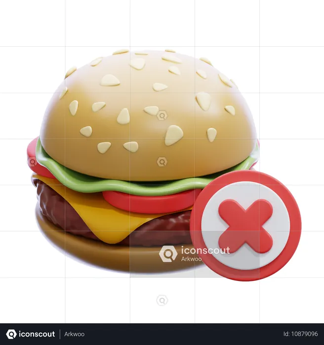 No Junk Food  3D Icon