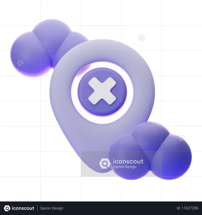 NO LOCATION  3D Icon