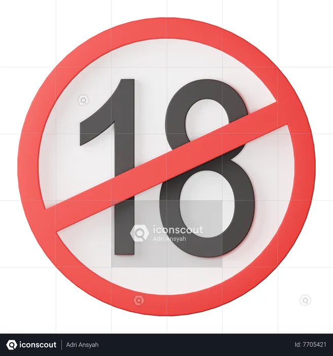 No minors  3D Icon