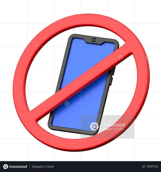 No mobile  3D Icon