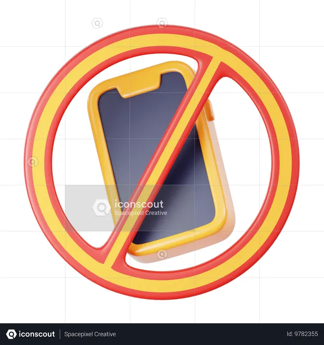 No Mobile  3D Icon