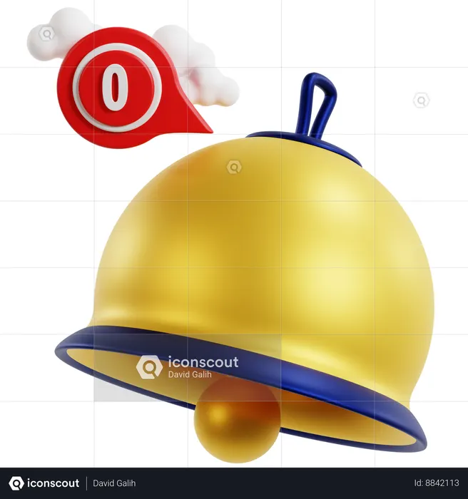 No Notifications Alert  3D Icon