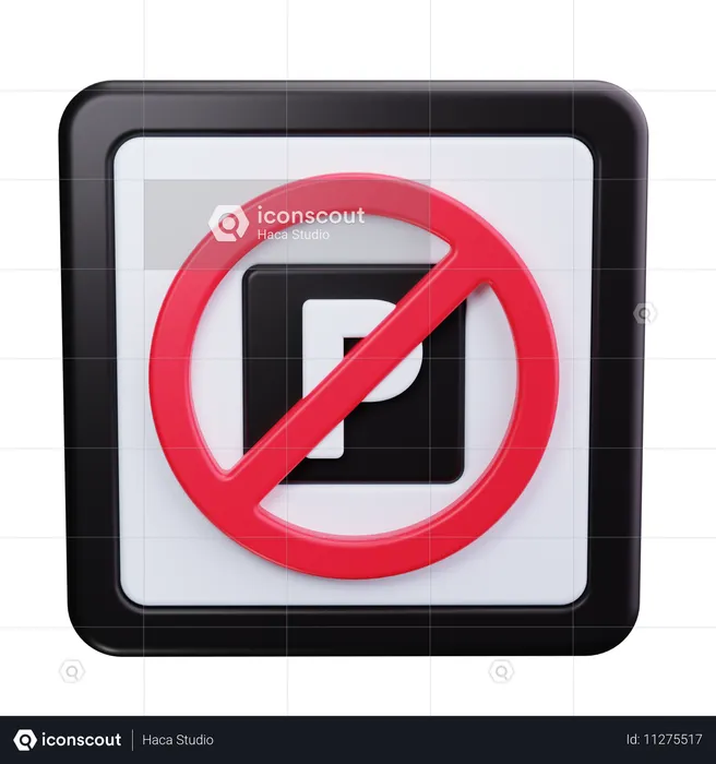 No Parking  3D Icon