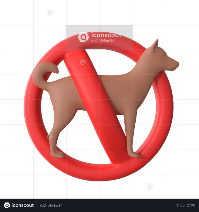 No Pets  3D Icon