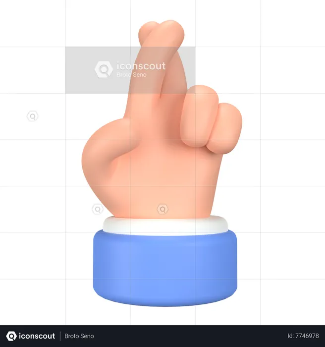 No Promise Hand Gesture Emoji 3D Icon