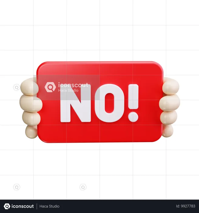 No Protest  3D Icon