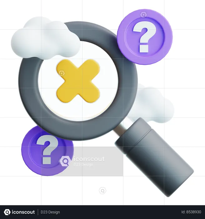 No Search  3D Icon