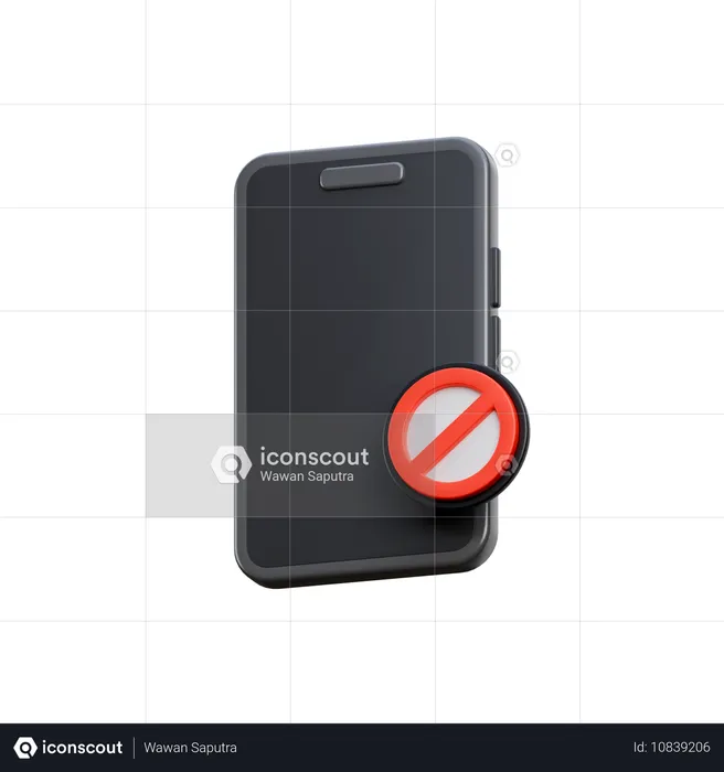 No Smartphone  3D Icon