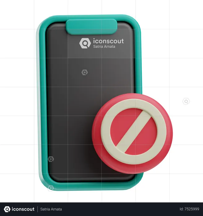 No Smartphone  3D Icon