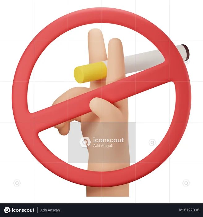 No smoke  3D Icon