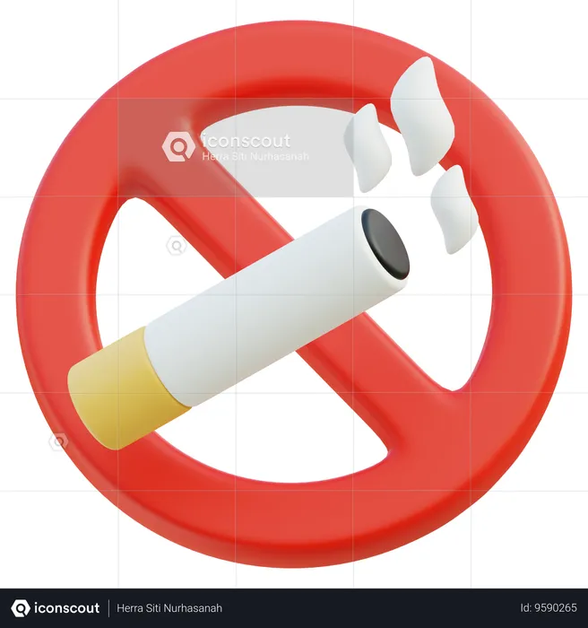 No Smoking  3D Icon