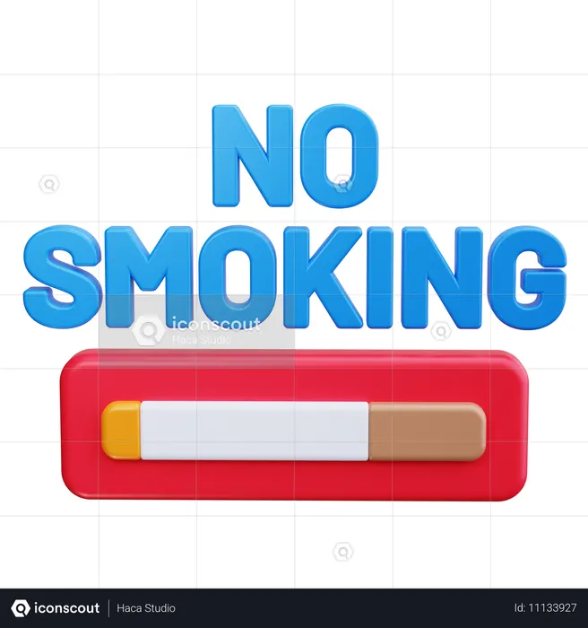 No Smoking  3D Icon