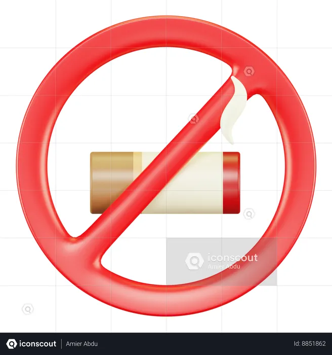 No Smoking  3D Icon