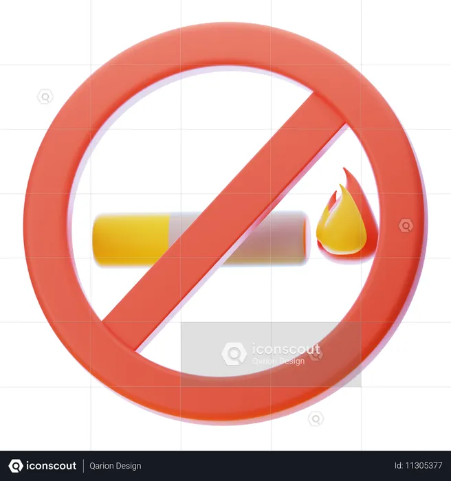 NO SMOKING  3D Icon