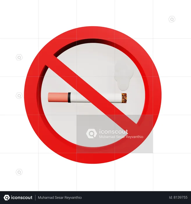 No Smoking  3D Icon