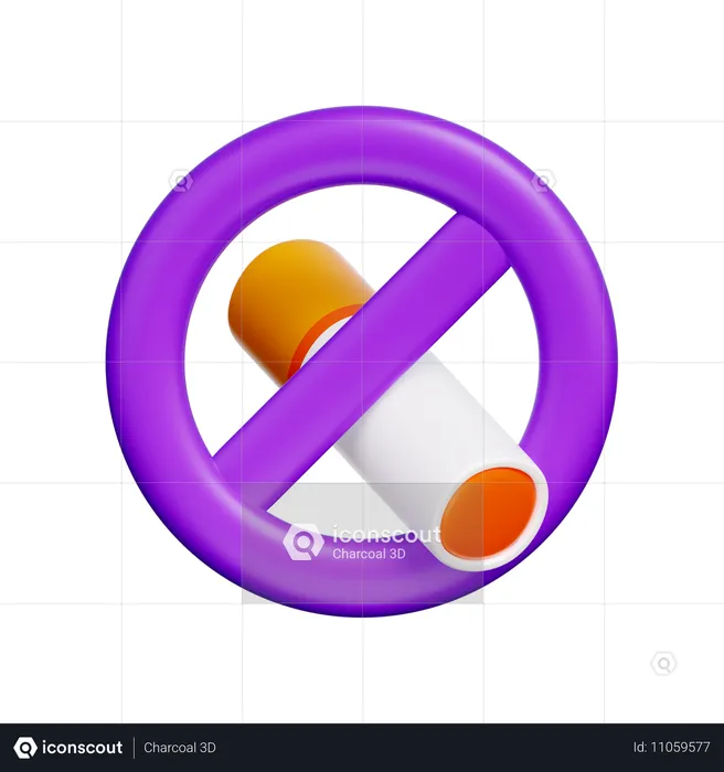 No Smoking  3D Icon