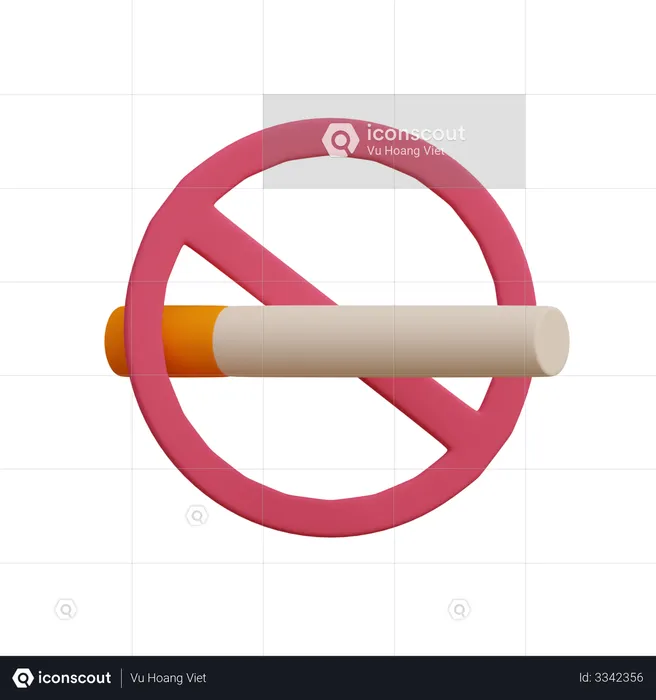 No Smoking  3D Illustration