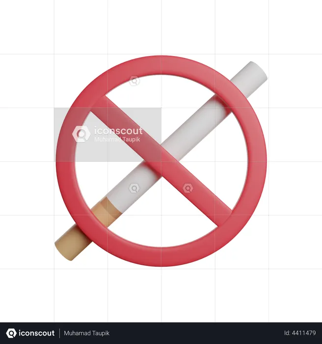No Smoking  3D Illustration