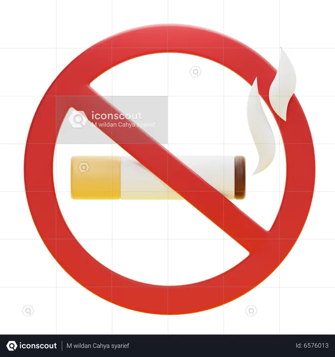 NO SMOKING  3D Icon
