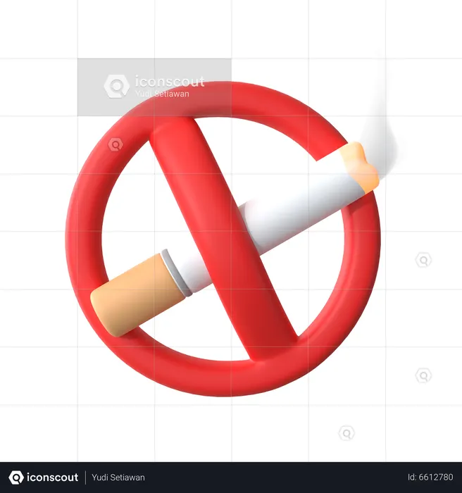 No Smoking  3D Icon