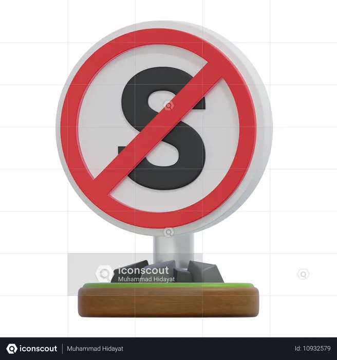 NO STOP SIGN  3D Icon