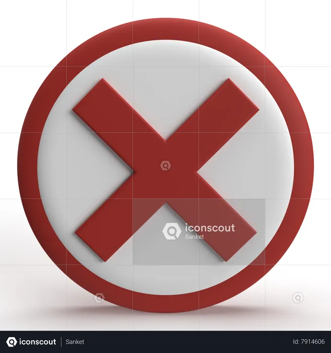 No Stopping  3D Icon