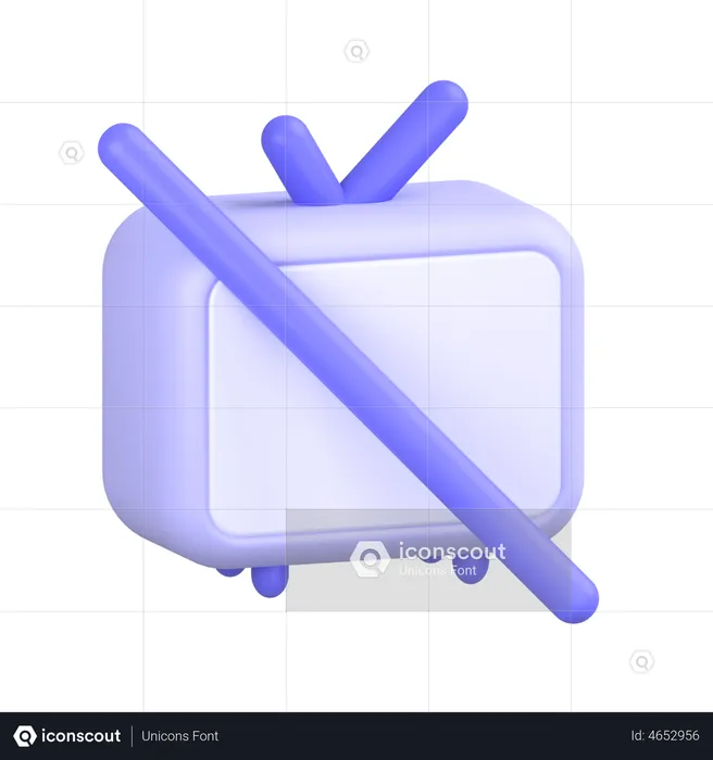 No Television  3D Icon