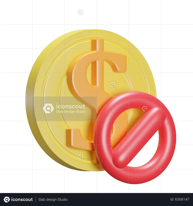 No Transaction  3D Icon