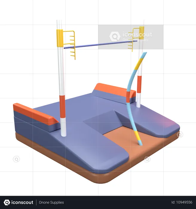 Stabhochsprung  3D Icon