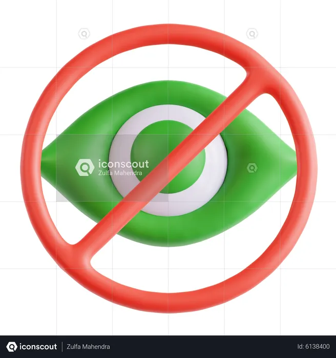 No View  3D Icon