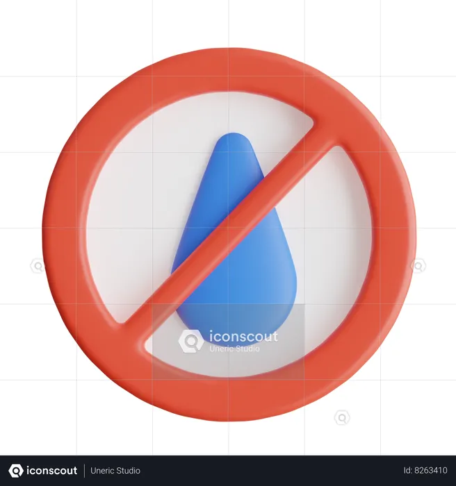 No Water  3D Icon