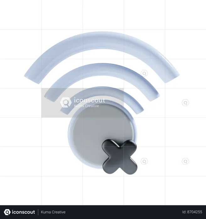 No Wifi  3D Icon
