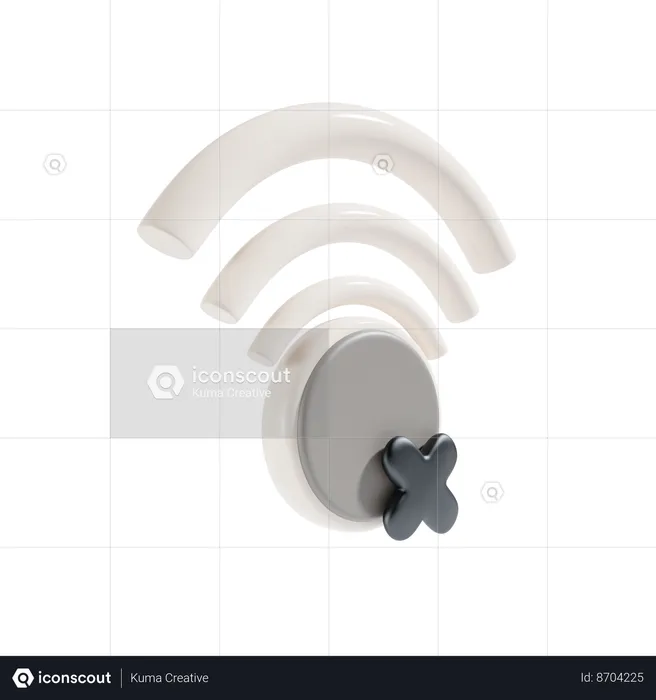 No wifi  3D Icon