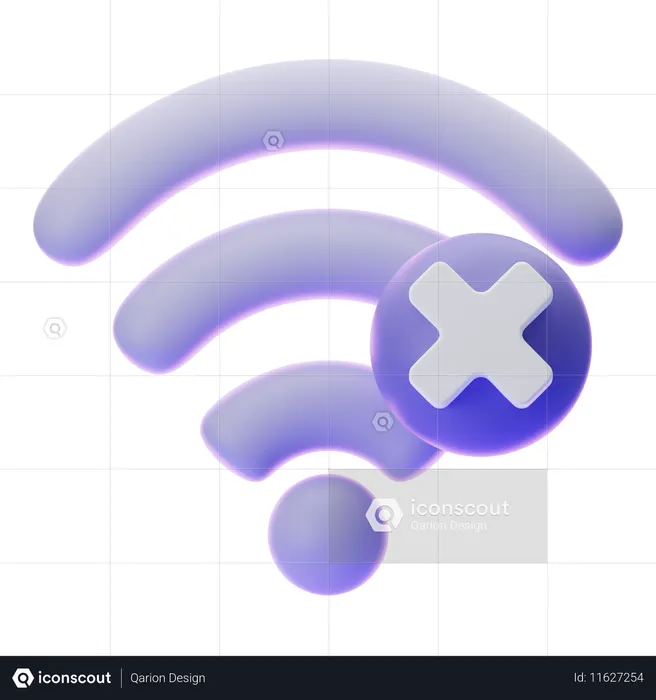 NO WIFI  3D Icon