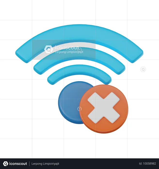 No Wifi  3D Icon
