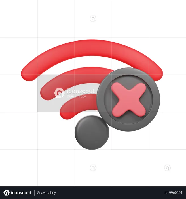 No Wifi  3D Icon