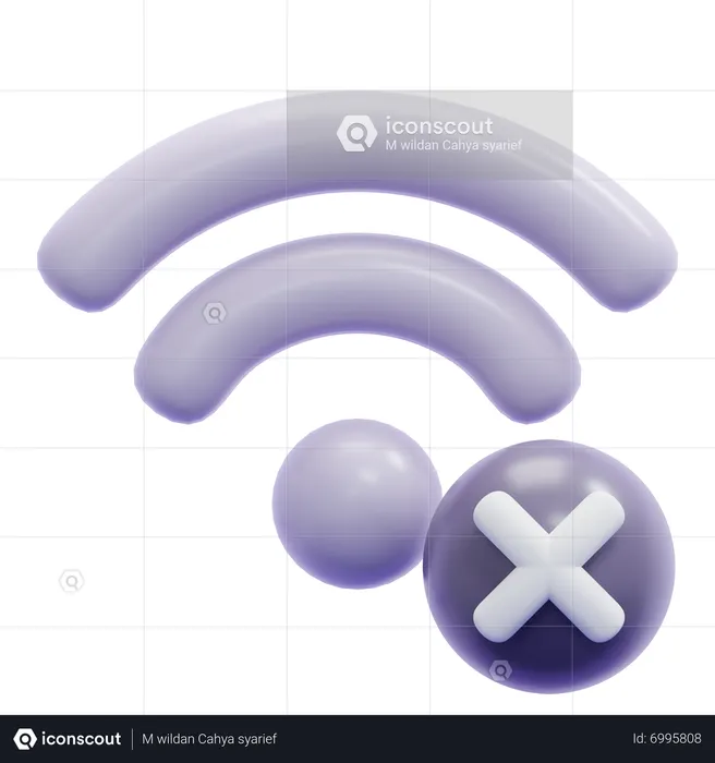 NO WIFI  3D Icon